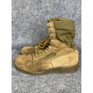 Belleville Combat Boots Mens Size 9.5W Tan Green Military Vibram Sole USMC Issue